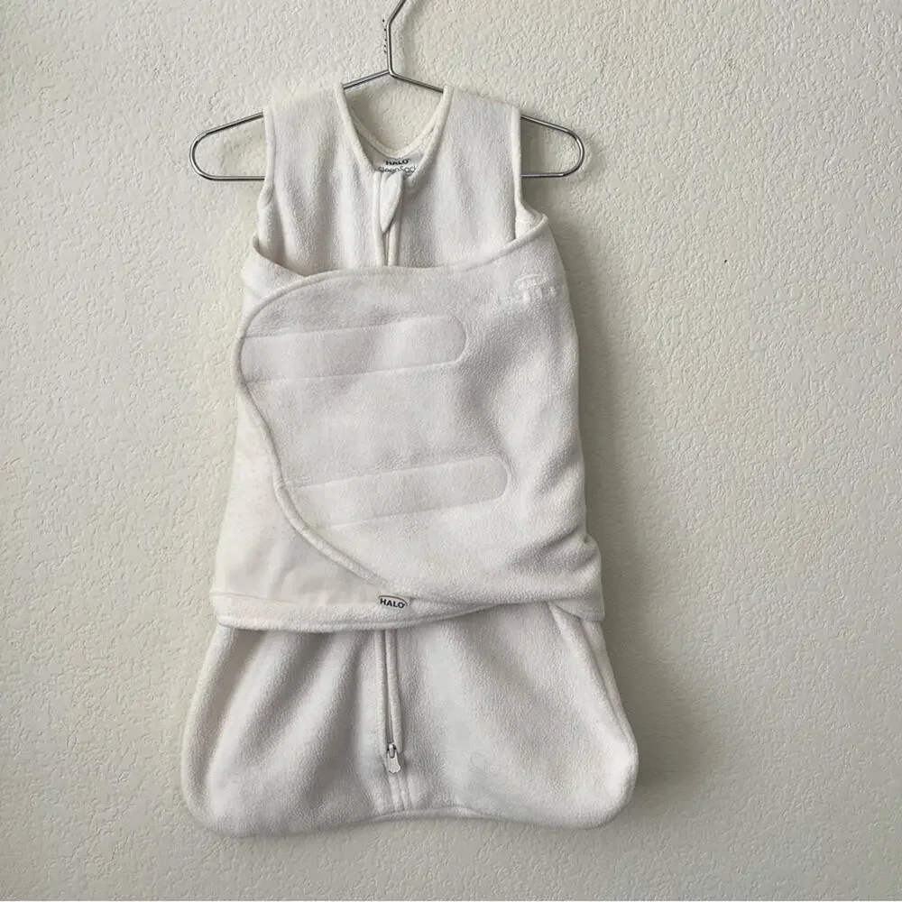 Halo Micro-Fleece SleepSack Swaddle cream ivory off-white
